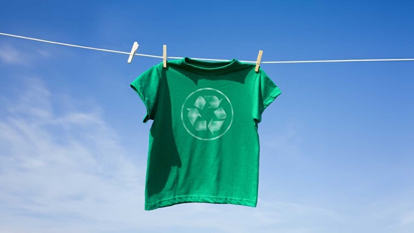 maglietta verde appesa