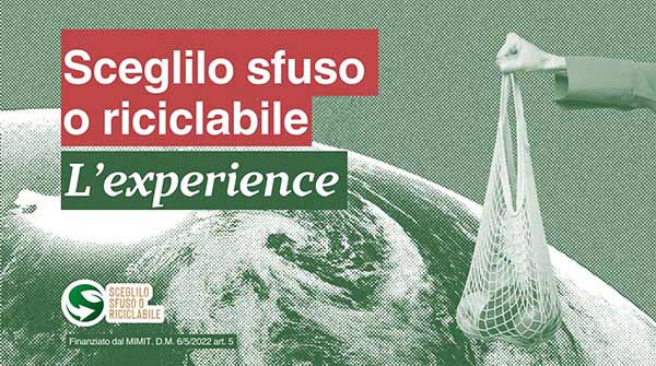 scritta sceglilo sfuso o riciclabile