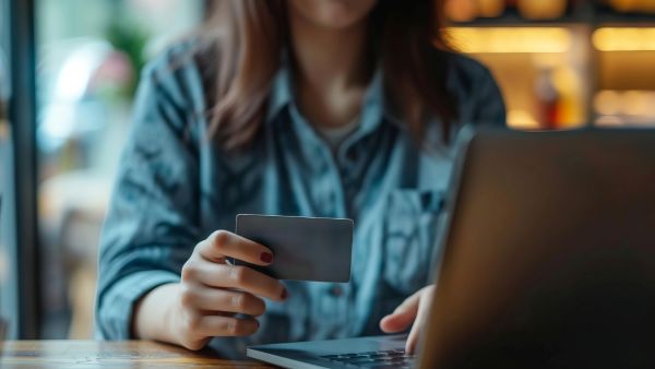 donna laptop carta di credito